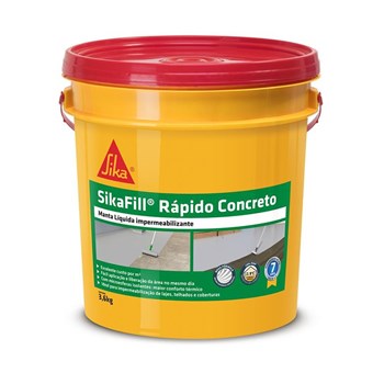 Impermeabilizante Manta Líquida 3,6Kg Concreto Sikafill Rápico Sika